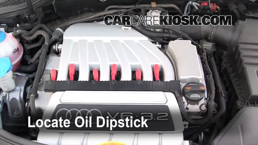 2008 Audi A3 Quattro 3.2L V6 Oil Check Oil Level
